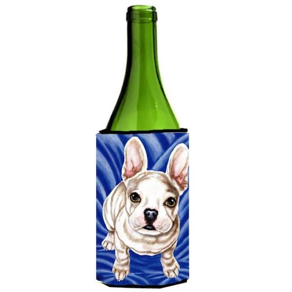 Carolines Treasures AMB1351LITERK Diamond in Blue French Bulldog Wine Bottle Can cooler Hugger AMB1351LITERK - main